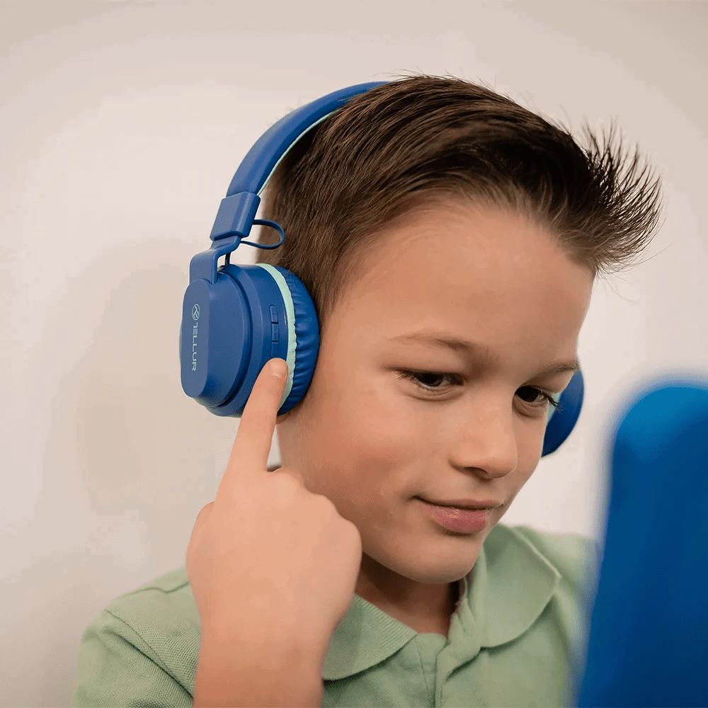 Dėklas Vaikiškos belaidės ausinės Tellur Buddy, mėlynos