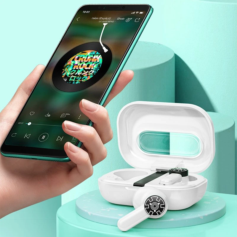 WEKOME VA06 Vanguard Series - Bluetooth V5.2 TWS belaidės ausinės su įkrovimo dėklu (Baltas)
