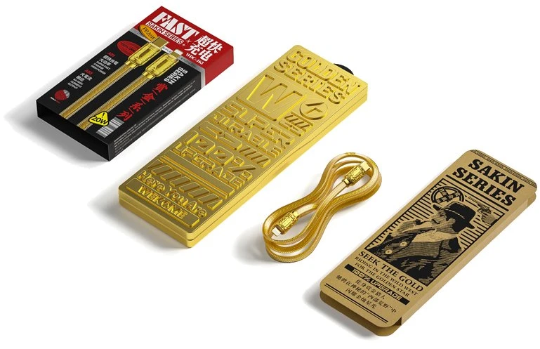 Wk Design WEKOME WDC-163 Sakin Series - USB-C to Lightning PD 20W connecting cable 1 m Gold