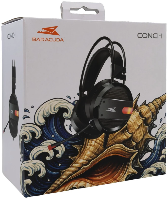 Žaidimų ausinės Baracuda Conch Juodas