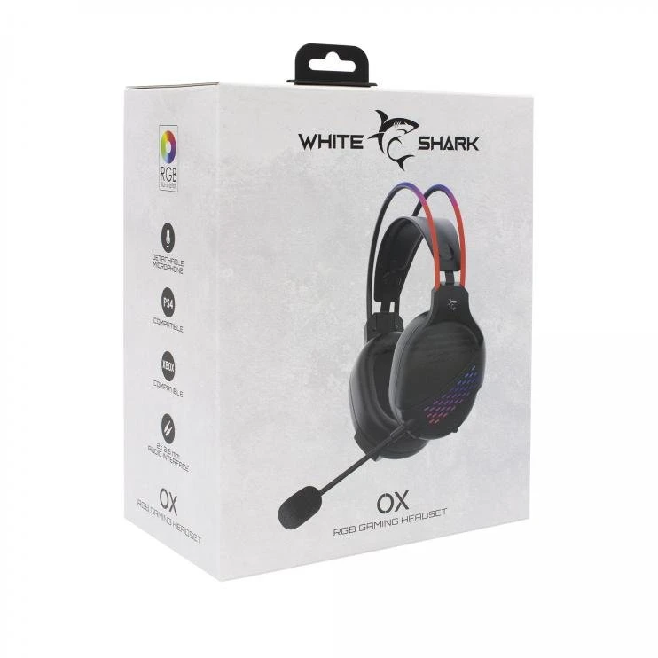 Žaidimų ausinės White Shark OX