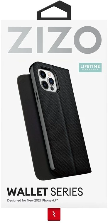 ZIZO WALLET Series Apple iPhone 13 Pro Max dėklas - Juodas