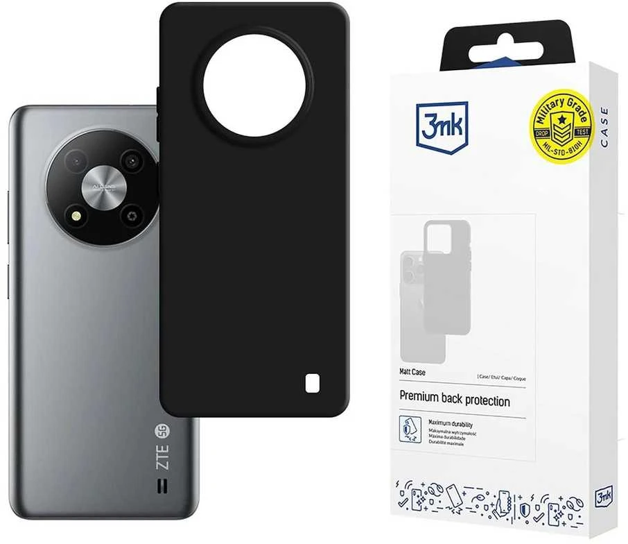 3Mk Protection 3mk matinis dėklas, skirtas ZTE Blade A73 - Juodas
