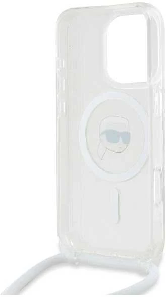 Karl Lagerfeld KLHMP16XHCKHNT Apple iPhone 16 Pro Max 6.9″ kietas dėklas skaidrus Crossbody IML Karl Head M