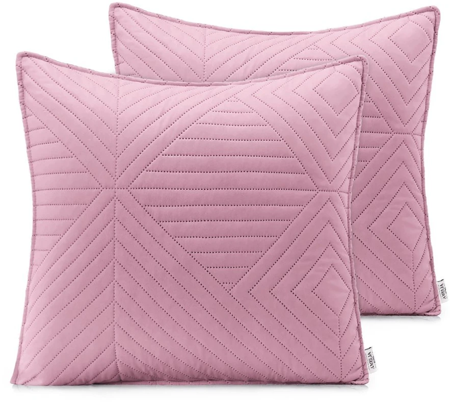 AmeliaHome Dekoratyvinis pagalvės užvalkalas 45 × 45 cm, šviesiai rožinė ir sidabrinė AH