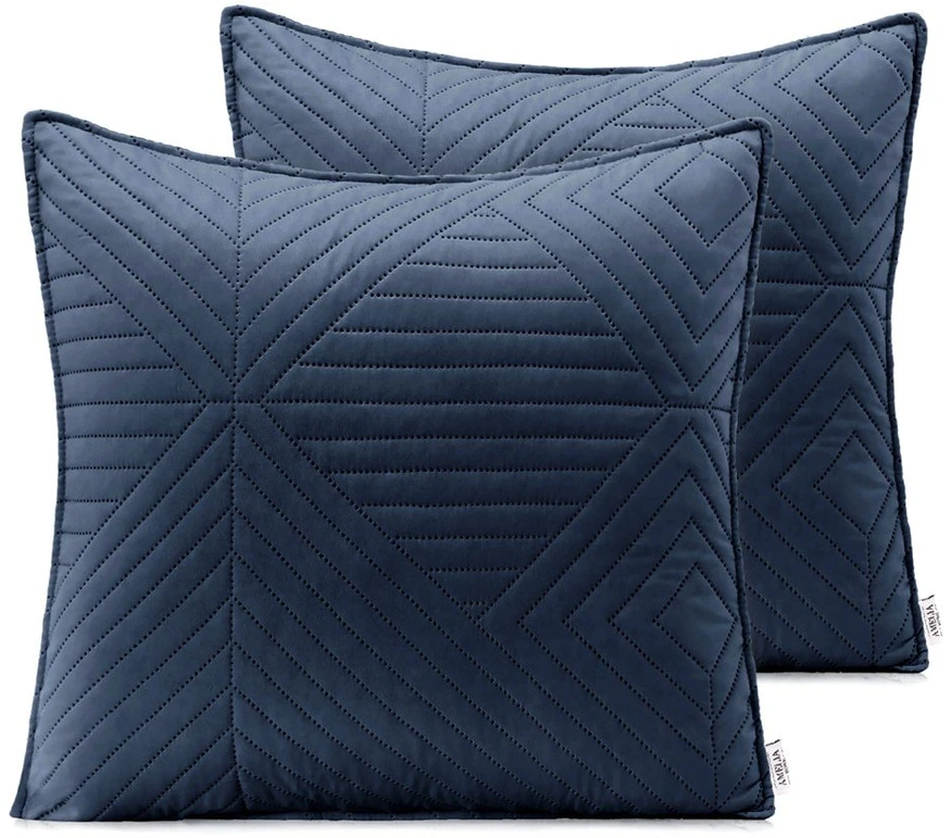 AmeliaHome Dekoratyvinis užvalkalas 45×45 cm, tamsiai pilka ir medaus spalvos, 2 vnt