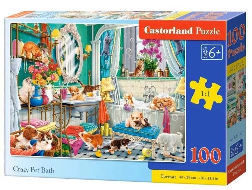Castorland Dėlionė 100 vnt. - Pašėlusios maudynės