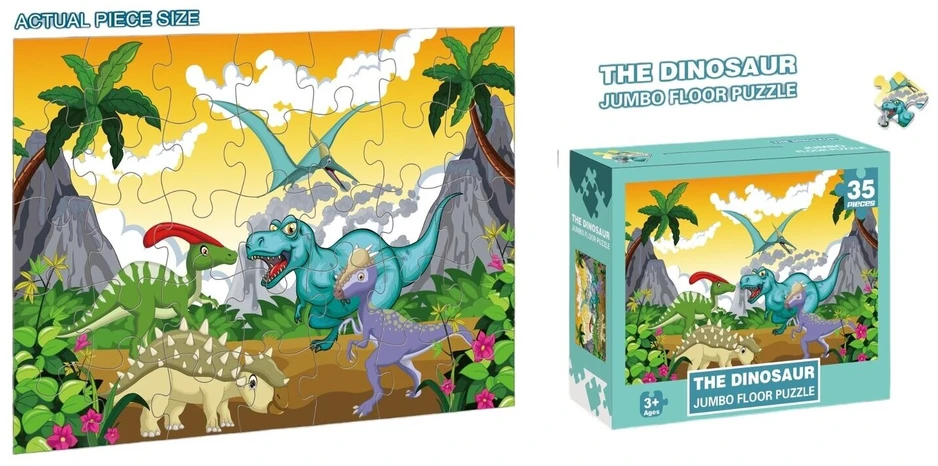 Dėlionė Jumbo Floor Puzzle The Dinosaur, 35 det