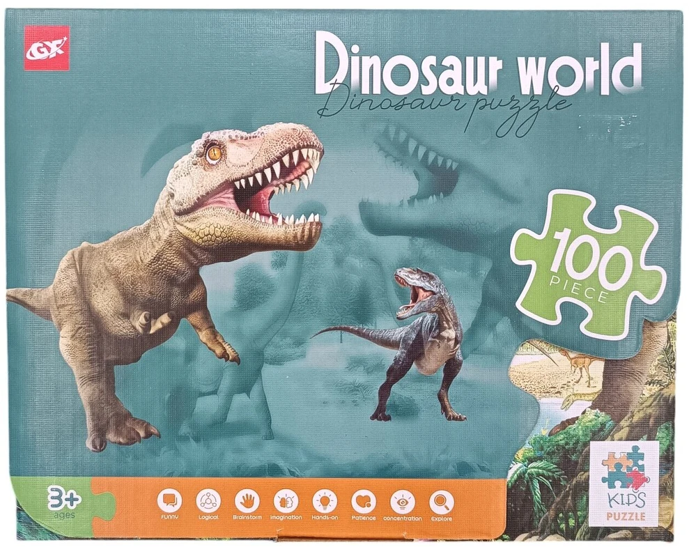Dėlionė Puzzle Dinosaur world, 100 det