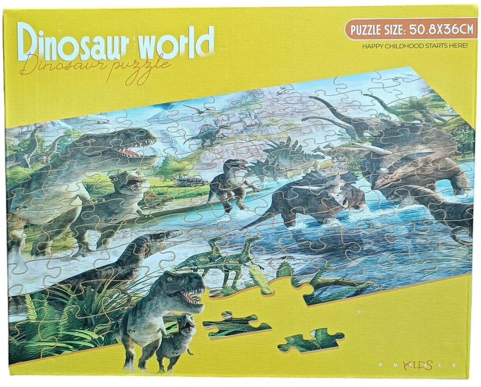 Dėlionė Puzzle Dinosaur world, 100 det