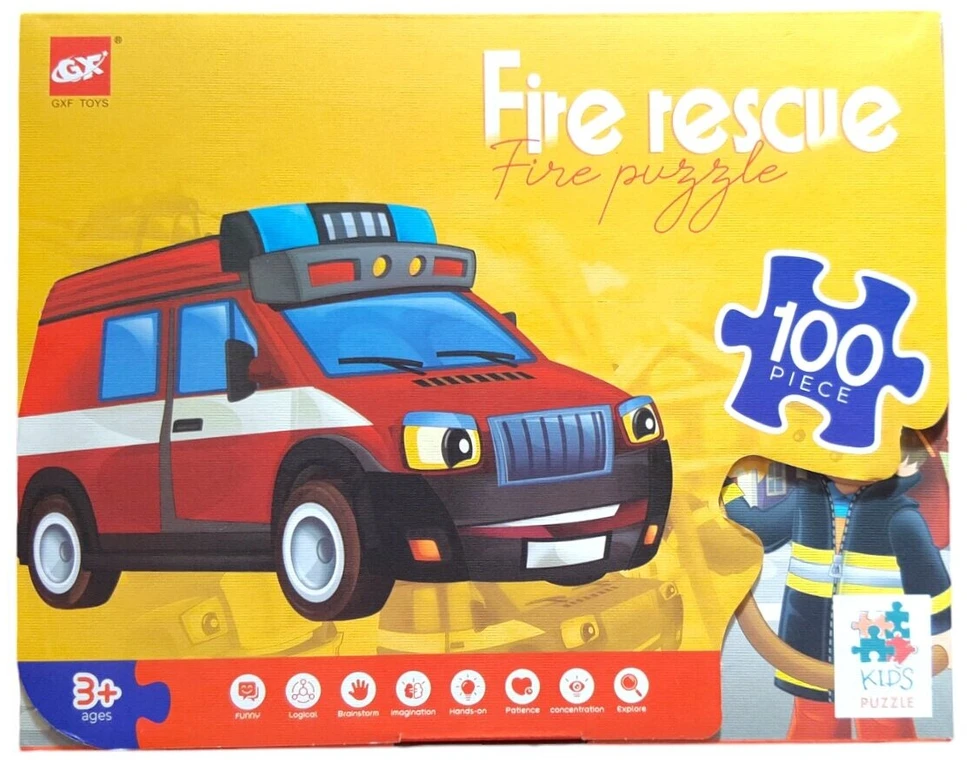 Dėlionė Puzzle Fire rescue, 100 det
