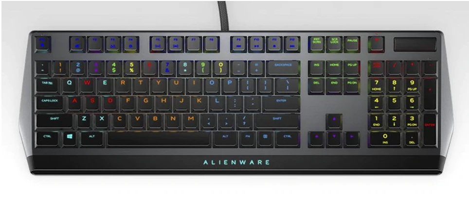 Dell | Alienware Klaviatūra žaidimams | AW510K | Mechaninė klaviatūra žaidimams | su laidu | RGB LED pašvietimas | EN