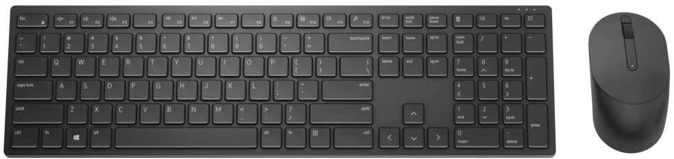 Dell Pro Belaidė klaviatūra ir pelė - KM5221W - Russian (QWERTY) (RTL BOX)