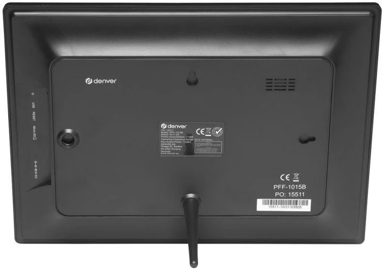 Denver PFF-1015B skaitmeninis nuotraukų rėmelis, juodas, 25,6 cm (10,1 col.) jutiklinis ekranas, „Wi-Fi“