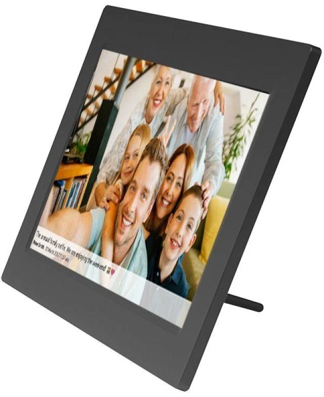 DNV Denver PFF-1015B skaitmeninis nuotraukų rėmelis Juoda 25,6 cm (10.1″) Lietimui jautrus ekranas „Wi-Fi“