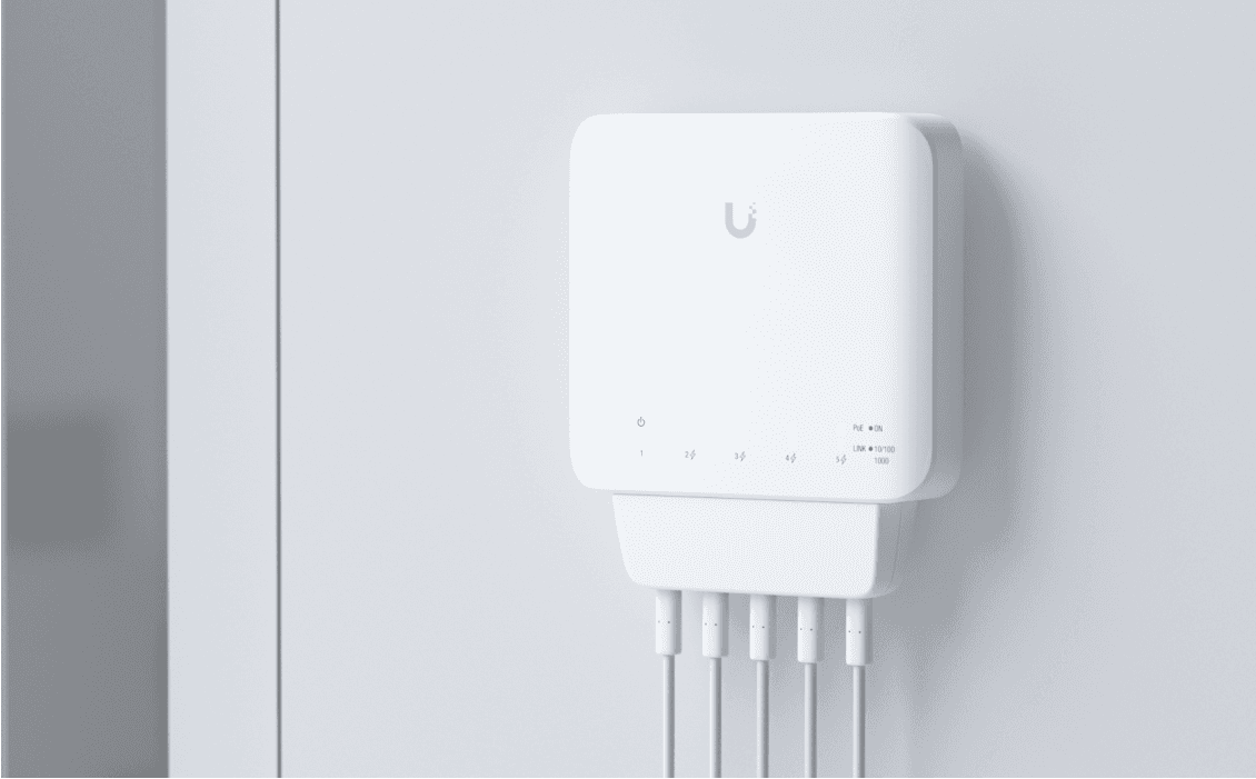 Maršrutizatorius 5 prievadų komutatorius Ubiquiti UniFi USW-Flex aprašymas - Prekės nuotrauka