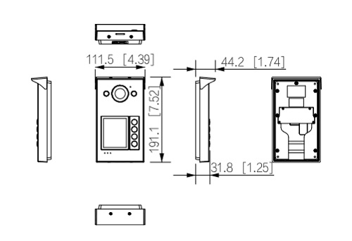 IP domofono kamera VTO3311Q-WP. 4 abonentai. 2MP 125°. Wi-Fi. SIP. IP65, IK08 aprašymas - Prekės nuotrauka