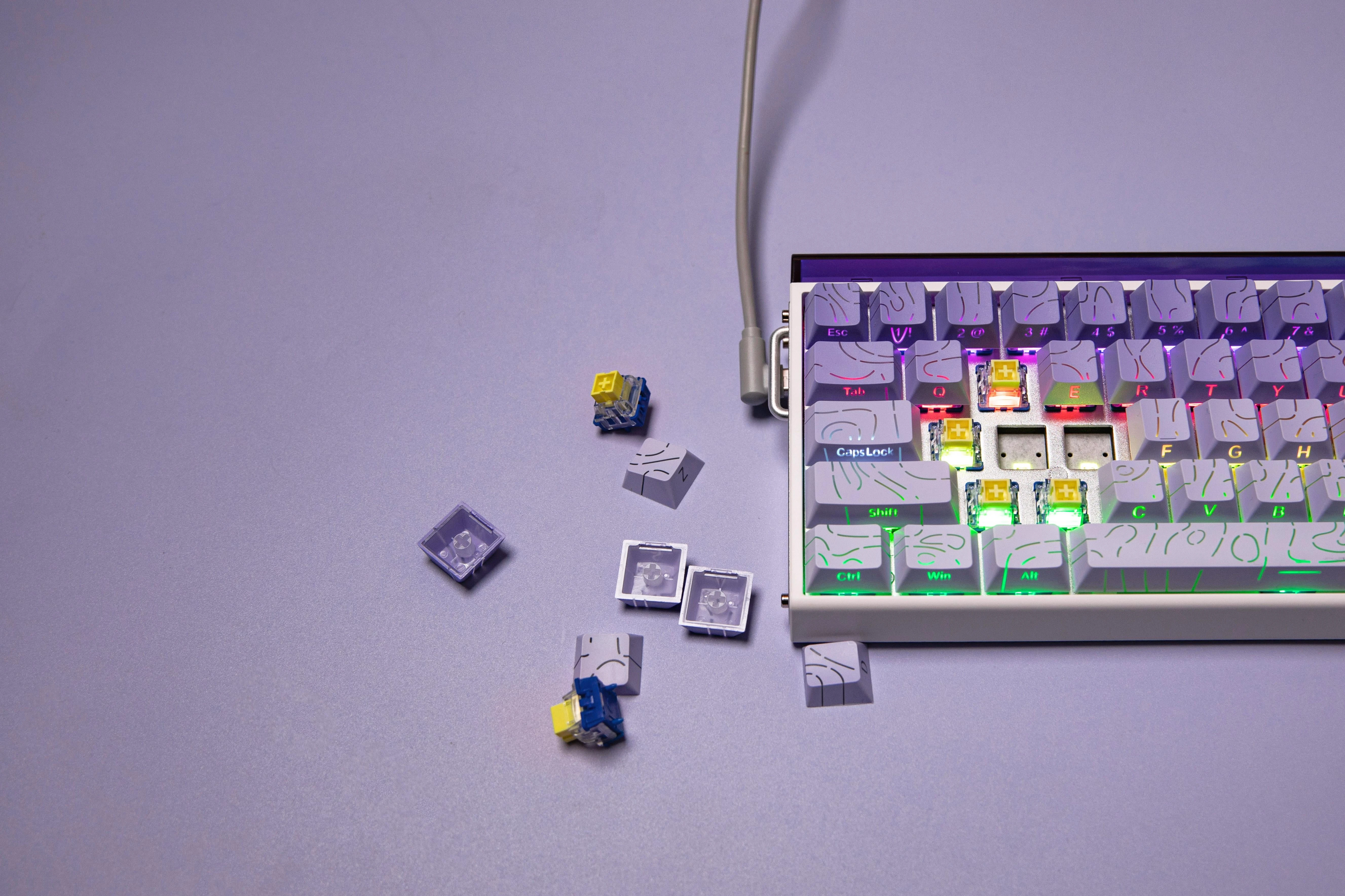 Klaviatūra Aula Hero 68 Magnetinė Hall Effect (Gradient Violetinė) aprašymas - Prekės nuotrauka