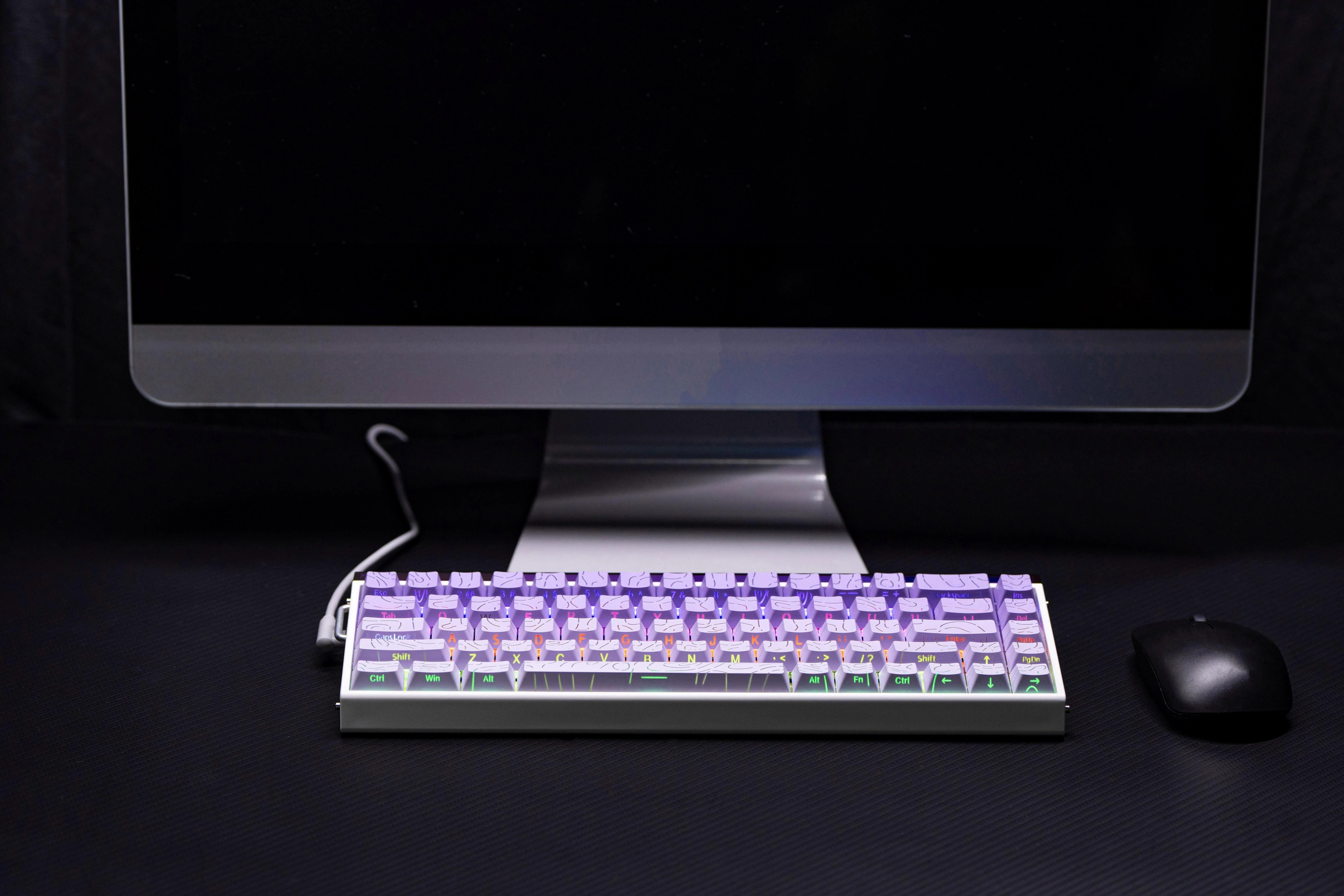 Klaviatūra Aula Hero 68 Magnetinė Hall Effect (Gradient Violetinė) aprašymas - Prekės nuotrauka
