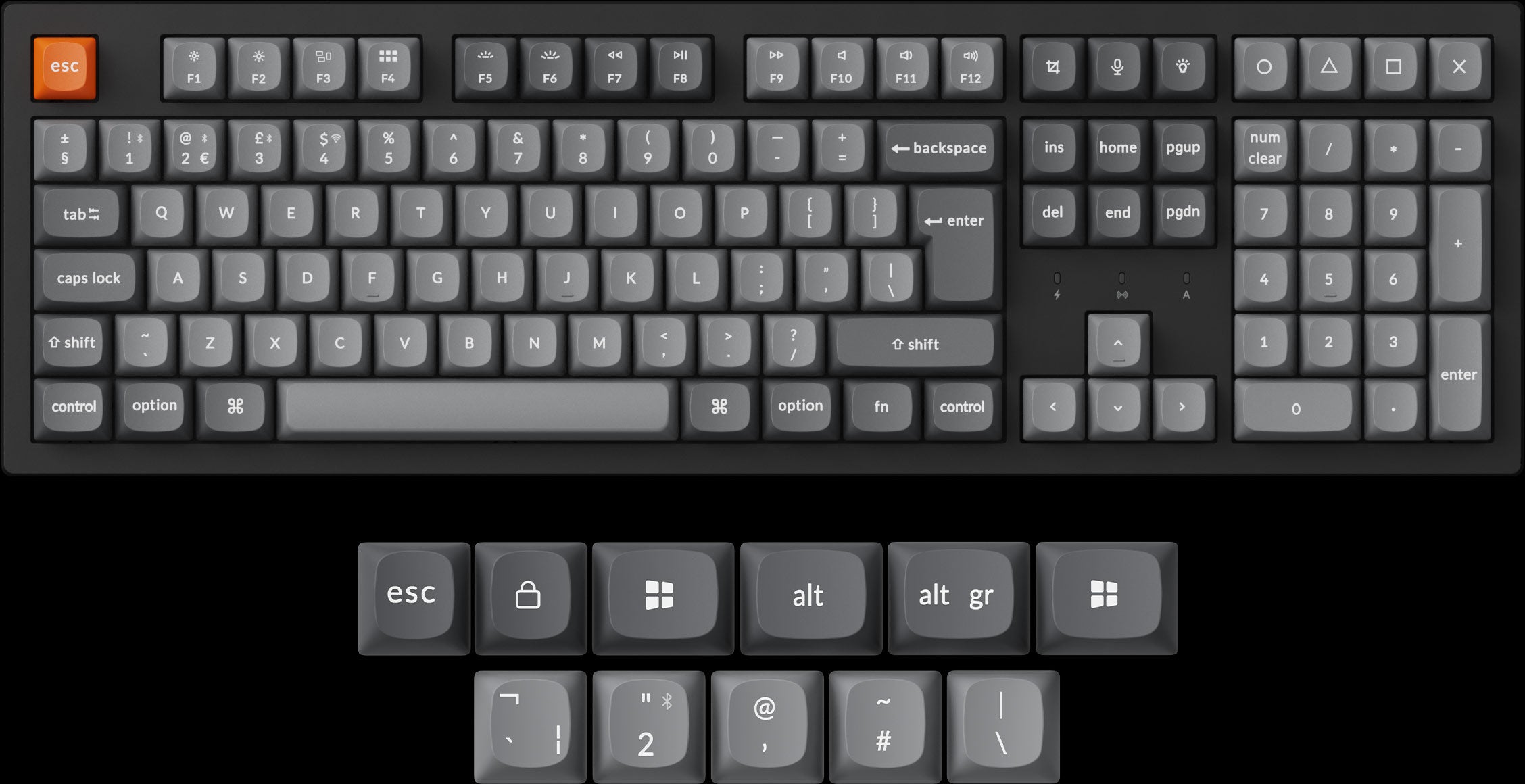 Klaviatūra Keychron K10 Max (Juoda) aprašymas - Prekės nuotrauka