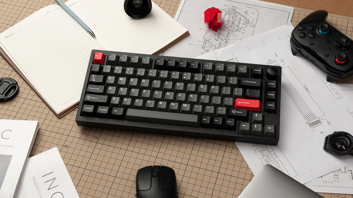 Klaviatūra Keychron Lemokey P1 (Carbon Juodas) aprašymas - Prekės nuotrauka