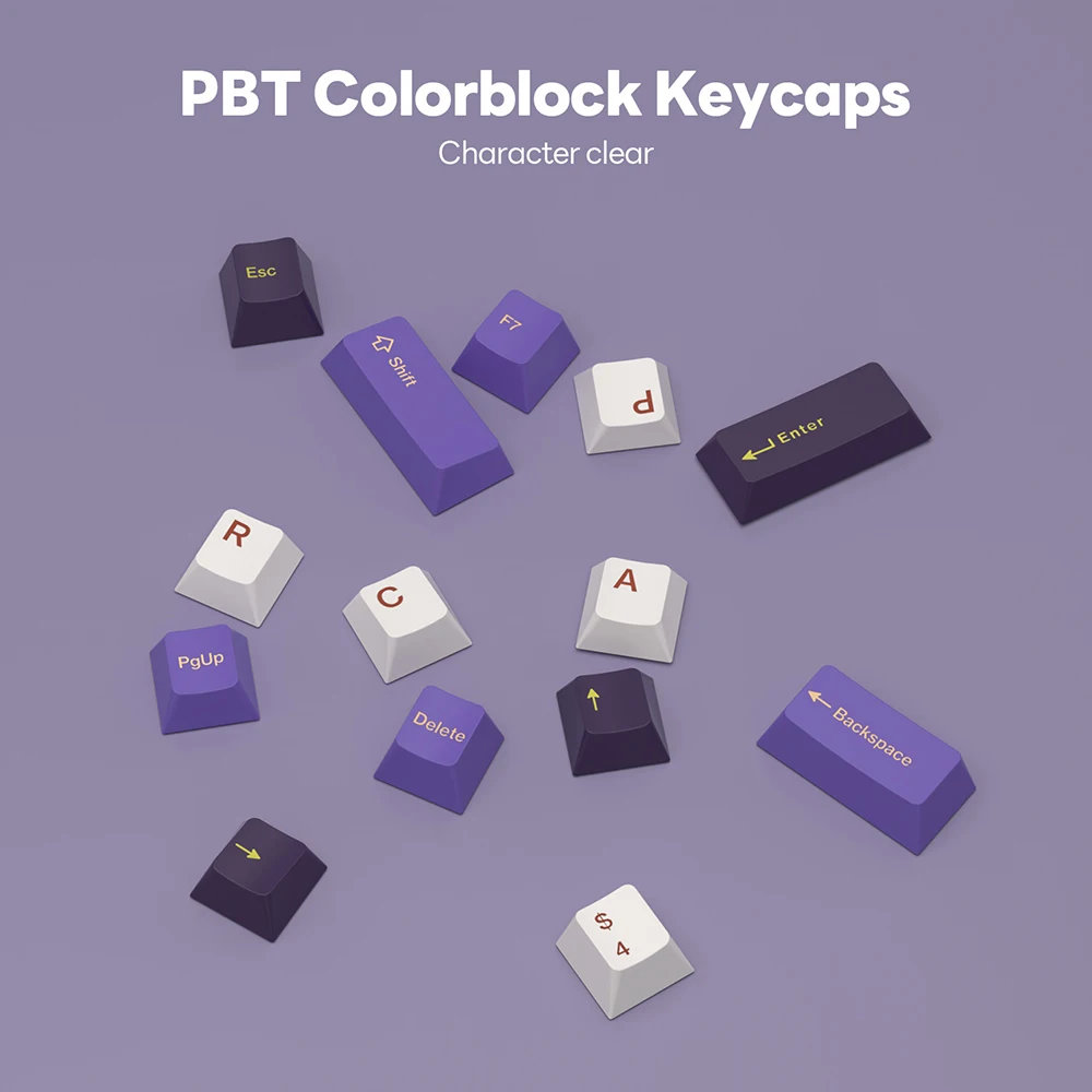 Royal Kludge RK R75 RGB Blackberry laidinė klaviatūra | 75%, Hot-swap, Sidabrinis switches, US aprašymas - Prekės nuotrauka