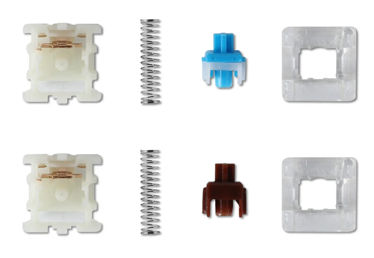 Klaviatūra Klaviatūros switch'ai Keychron Gateron Cap V2 Gold Brown (110 vnt.) aprašymas - Prekės nuotrauka