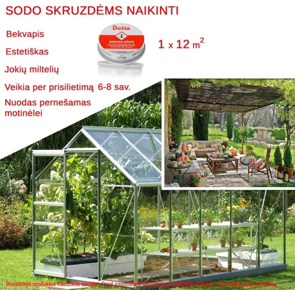 Mkds DETIA masalo dėžutė sodo skruzdėms naikinti