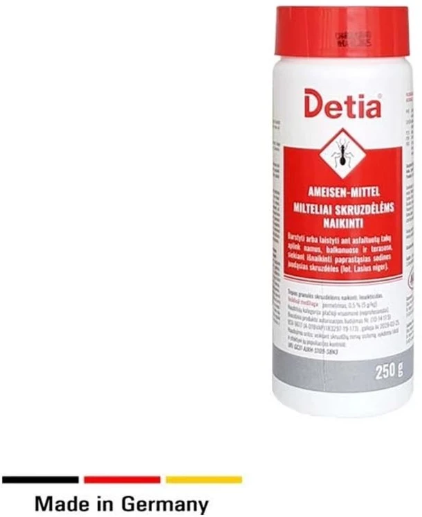 DETIA milteliai skruzdėlių naikinimui, 250 g