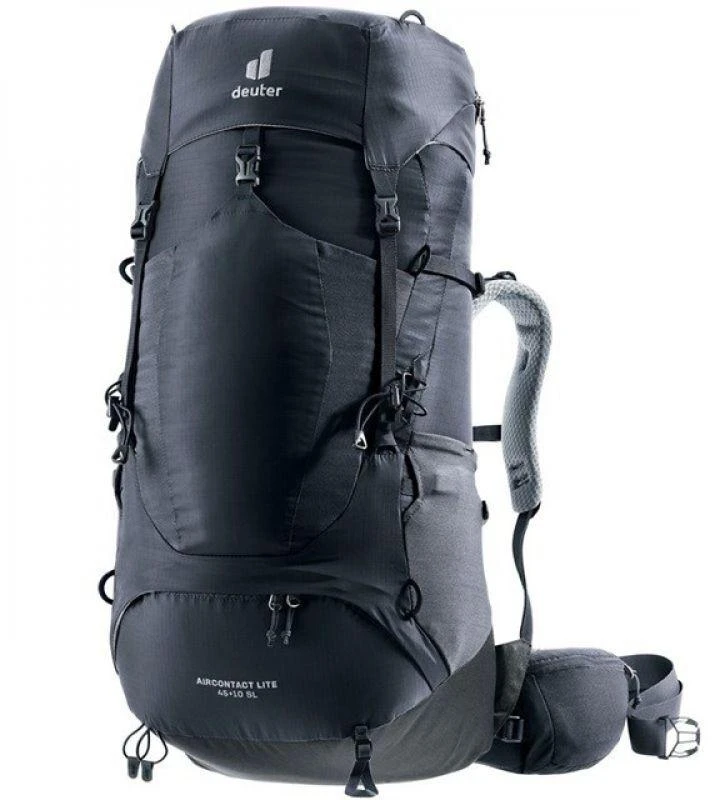 Deuter Aircontact Lite 45+10 SL moteriška žygio kuprinė Juodas