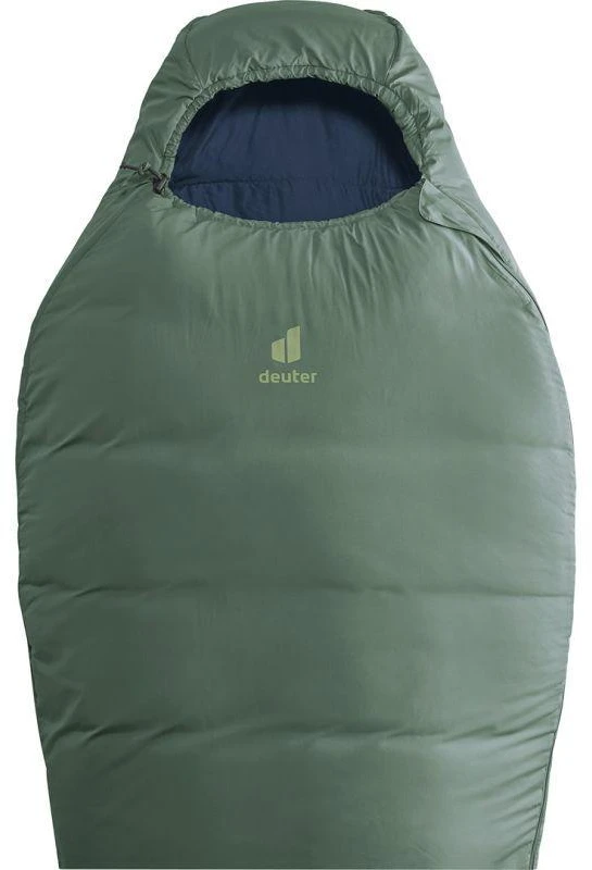 Deuter Orbit EL +5C/41F suaugusiųjų mumijos formos miegmaišis, medžiaga: polietersulfonas (PES), „Ripstop“, žalia spalva