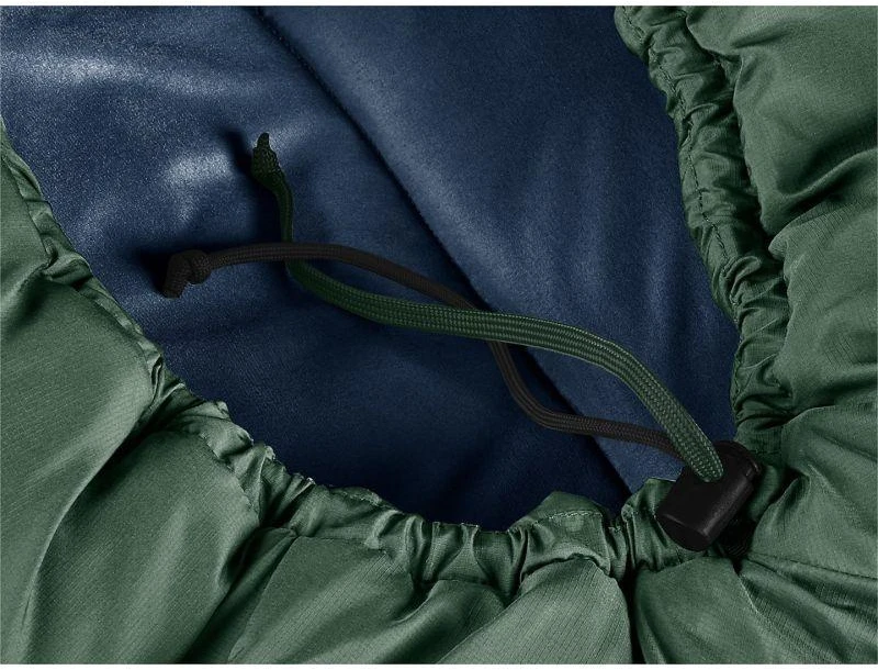 „Deuter Orbit SL 0°C/32°F“ suaugusiųjų mumijos formos miegmaišis, audinys – polietileno sulfonatas (PES), „Ripstop“ žalias