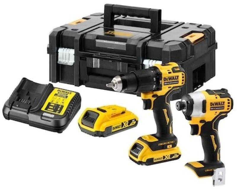 Įrankių komplektas Dewalt 18V 2x2,0Ah DCD709 + DCF809 DCK2062D2T