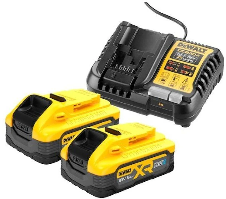 Priedų rinkinys DeWalt DCB1104H2-QW; 18 V; 2x5,0 Ah akum.