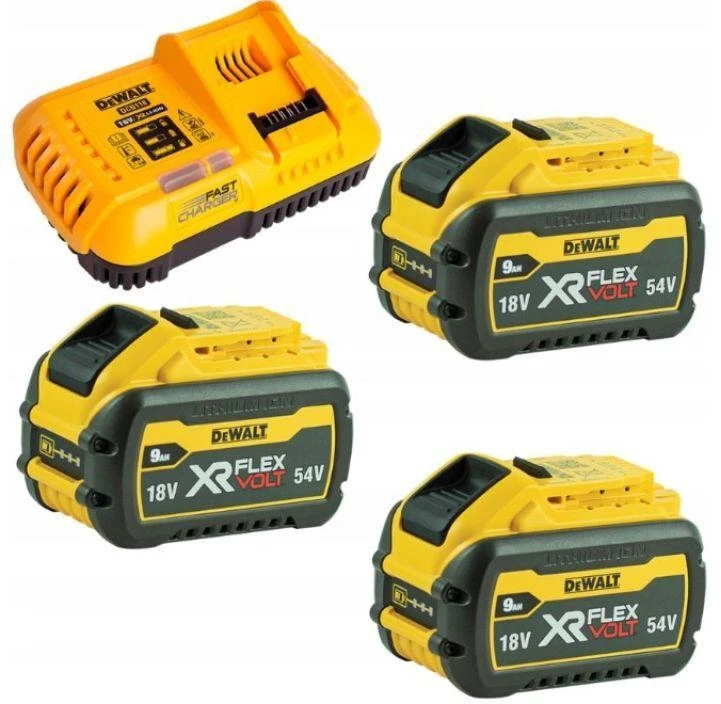 Priedų rinkinys DeWalt DCB118X3; 18/54 V; 3x9,0 Ah + pakrovėjas DCB118