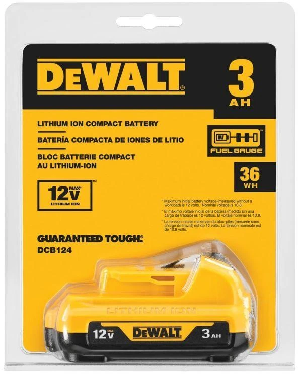 Akumuliatorius DeWalt DCB124-XJ; 12 V; 3,0 Ah; Li-ion