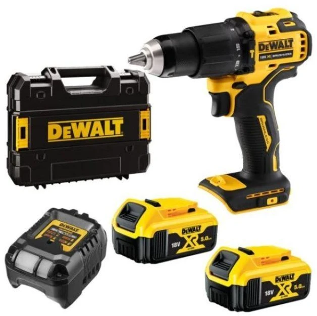 Smūginis suktuvas-gręžtuvas DeWalt DCD709P2T-QW; 18 V; 2x5,0 Ah akum.
