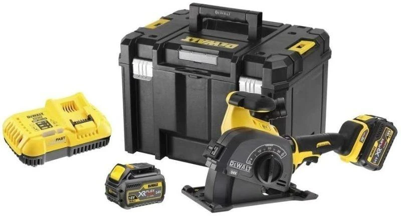Akumuliatorinis kampinis šlifuoklis DeWalt DCG200T2-QW; 54 V; 2x6,0 Ah akum.