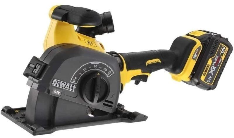 Akumuliatorinis kampinis šlifuoklis DeWalt DCG200T2-QW; 54 V; 2x6,0 Ah akum.