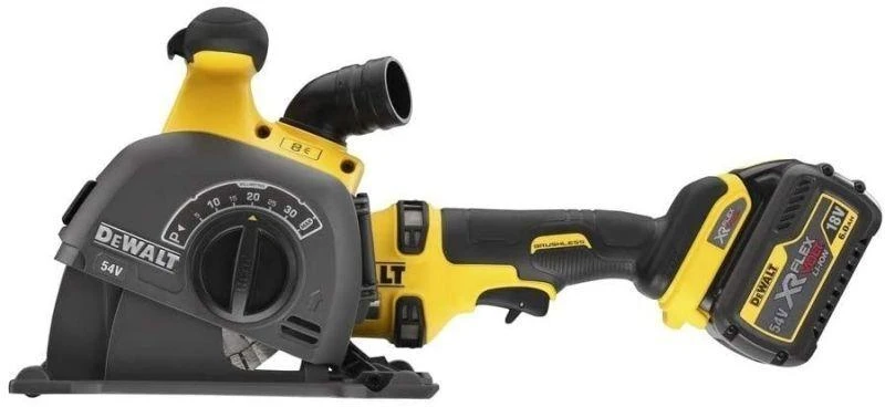 Akumuliatorinis kampinis šlifuoklis DeWalt DCG200T2-QW; 54 V; 2x6,0 Ah akum.