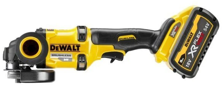 Kampinis šlifuoklis Dewalt DCG418X2-QW; 54 V; 2x9,0 Ah akum.