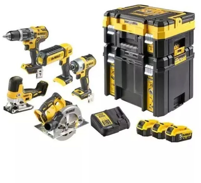 Akumuliatorinių įrankių rinkinys DeWalt DCK500P3T-QW; 18 V; 3x5,0 Ah akum.