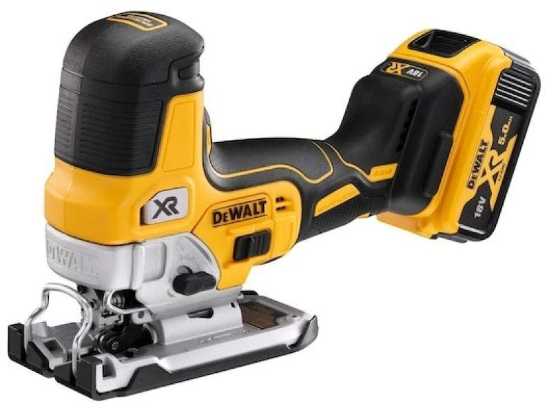 Akumuliatorinis siaurapjūklis DeWalt DCS335P2; 18 V; 2x5,0 Ah akum.