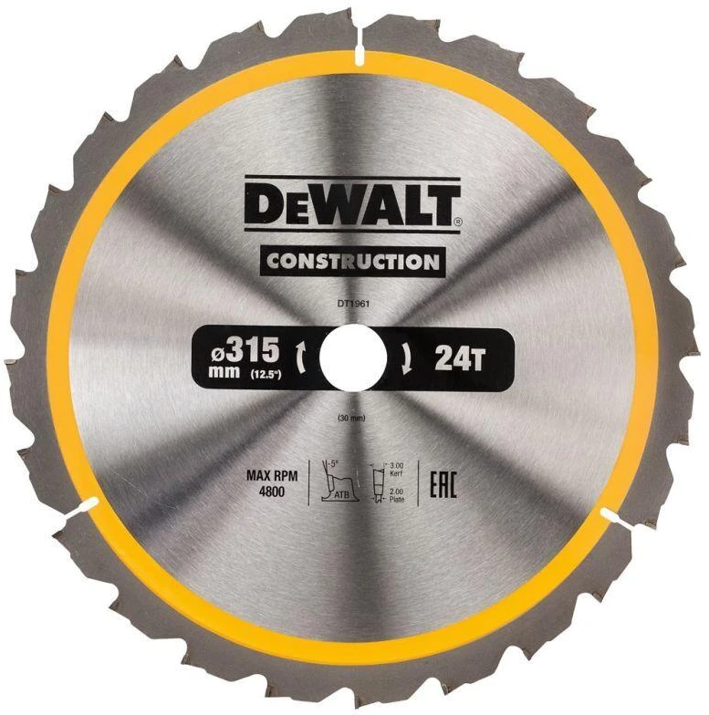 Pjovimo diskas medienai DeWalt DT1184-QZ; 305x30 mm; 80T; 5°
