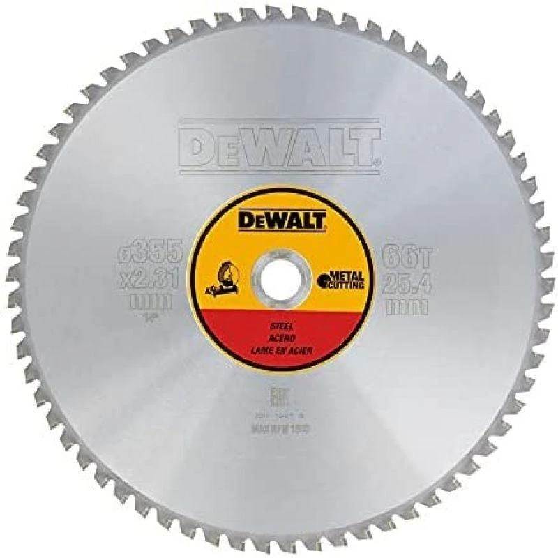 Pjovimo diskas metalui DeWalt; 355x2,31x25,4 mm; Z66; 1,5°