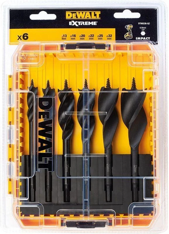 Grąžtas Medienos grąžtų rinkinys DeWalt DT90238-QZ; 13-32 mm; 6 vnt.