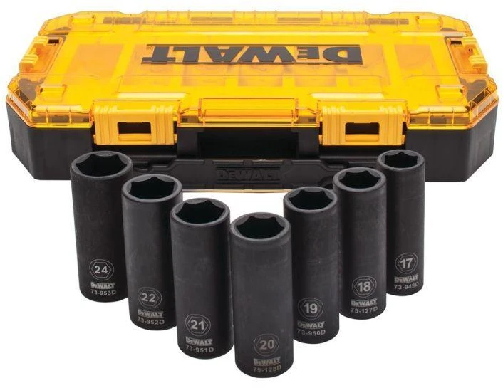 DEWALT smūginių sukimo galvučių komplektas 1/2" 7vnt.