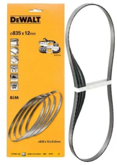 Juostinių staklių pjovimo juosta DeWalt DT8460-QZ; 835x12x0,5 mm; 14 TPI