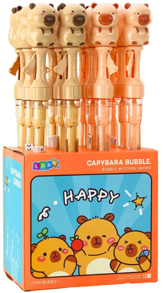 Lean Toys Muilo burbulų lazdelė Capybara 49,5 cm 100 ml