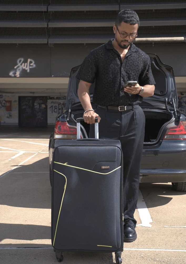 Kelioninis Solier Luggage Large soft luggage XL Solier STL1651 juodas-žalias